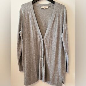 LOFT Plus Heather Gray Knit Top - Size XXL